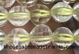 CLQ321 15.5 inches 6mm faceted round natural lemon quartz beads