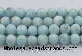 CLR15 15.5 inches 6mm round grade A natural larimar gemstone beads