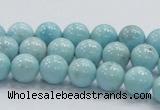 CLR19 15.5 inches 10mm round grade AA natural larimar gemstone beads