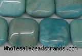 CLR383 15.5 inches 16*16mm square dyed larimar gemstone beads