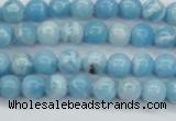 CLR600 15.5 inches 4mm round imitation larimar beads wholesale