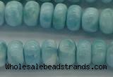 CLR80 15.5 inches 5*8mm rondelle natural larimar gemstone beads