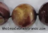CLS07 15.5 inches 30mm faceted round large mookaite gemstone beads