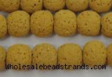 CLV370 15.5 inches 12mm ball dyed lava beads wholesale