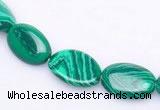CMA01 10*13mm flat oval imitate malachite beads Wholesale