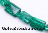 CMA22 10*14mm rectangle imitate malachite beads Wholesale