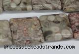 CMB22 15.5 inches 20*20mm square natural medical stone beads