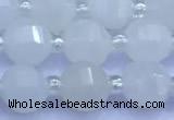 CME341 15 inches 8mm pumpkin blue chalcedony beads