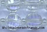 CME355 15 inches 10mm pumpkin white crystal beads