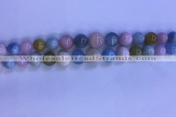 CMG367 15.5 inches 5mm - 14mm round natural morganite graduated beads