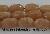 CMS1098 15.5 inches 8*12mm faceted rice moonstone gemstone beads