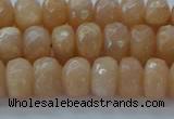 CMS1171 15.5 inches 5*8mm faceted rondelle moonstone beads