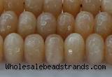 CMS1172 15.5 inches 6*10mm faceted rondelle moonstone beads
