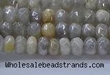 CMS1331 15.5 inches 4*6mm faceted rondelle AB-color grey moonstone beads