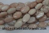 CMS14 15.5 inches 8*12mm oval moonstone gemstone beads wholesale