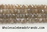 CMS1664 15.5 inches 6*10mm - 8*11mm faceted tyre moonstone beads