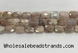 CMS1784 15.5 inches 12*16mm faceted rectangle AB-color moonstone beads