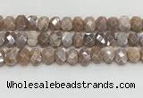 CMS1838 10*12mm - 12*16mm faceted freeform AB-color moonstone beads
