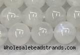 CMS1902 15.5 inches 8mm round white moonstone gemstone beads