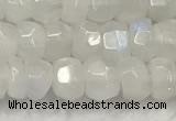 CMS1910 15.5 inches 4.5*6mm faceted rondelle white moonstone beads