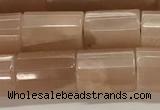 CMS1950 15.5 inches 10*14mm faceted tube moonstone beads