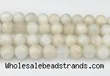 CMS2031 15.5 inches 14mm round white moonstone beads wholesale