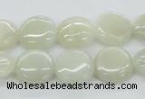 CMS210 15.5 inches 14mm flat round moonstone gemstone beads wholesale