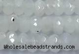 CMS2121 15 inches 4*6mm faceted rondelle white moonstone beads