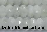 CMS2122 15 inches 6*8mm faceted rondelle white moonstone beads