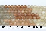 CMS2165 15 inches 6mm round rainbow moonstone beads