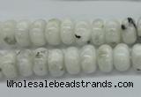 CMS218 15.5 inches 6*10mm rondelle white moonstone gemstone beads