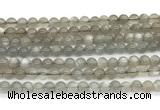 CMS2294 15 inches 6mm round grey moonstone beads wholesale