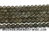 CMS2302 15 inches 8mm round black moonstone beads wholesale
