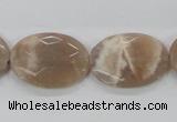 CMS37 15.5 inches 18*24mm faceted oval moonstone gemstone beads