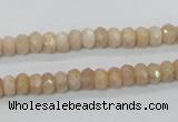CMS66 15.5 inches 4*6mm faceted rondelle moonstone gemstone beads