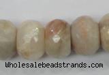 CMS69 15.5 inches 13*20mm faceted rondelle moonstone gemstone beads