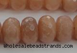 CMS952 15.5 inches 8*12mm faceted rondelle A grade moonstone beads