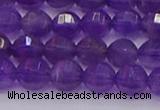 CNA751 15.5 inches 6mm faceted round natural amethyst beads