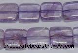 CNA840 15.5 inches 10mm square natural light amethyst beads