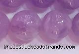 CNA956 15.5 inches 12mm round natural lavender amethyst beads
