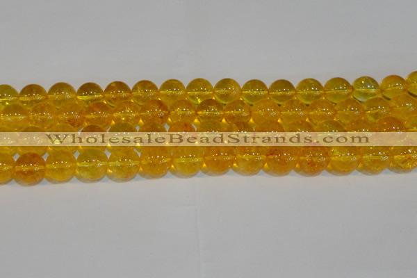 CNC404 15.5 inches 12mm round dyed natural white crystal beads