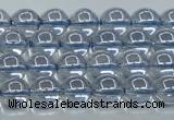 CNC509 15.5 inches 6mm round dyed natural white crystal beads