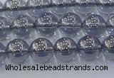 CNC594 15.5 inches 6mm round plated natural white crystal beads