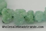 CNG1542 15.5 inches 6*8mm - 15*20mm nuggets plated druzy quartz beads