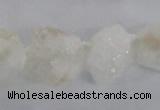 CNG1640 15.5 inches 13*18mm - 18*25mm nuggets plated druzy agate beads