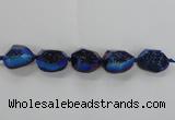 CNG1660 8 inches 20*25mm - 25*30mm freeform plated druzy agate beads
