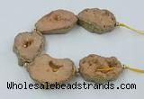 CNG2311 7.5 inches 25*35mm - 35*40mm freeform druzy agate beads