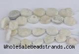 CNG3140 15.5 inches 22*30mm - 28*40mm freeform plated druzy agate beads