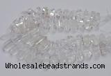 CNG3200 10*25mm - 12*45mm faceted nuggets white crystal beads