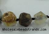 CNG331 15.5 inches 8*10mm - 15*18mm faceted nuggets agate beads